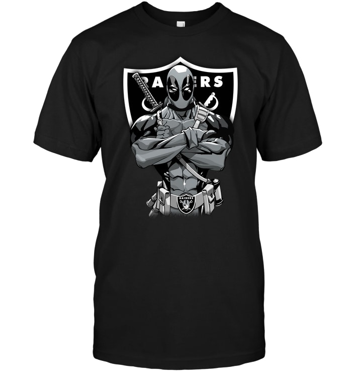 Oakland Raiders "deadpool" Crossover T-Shirt